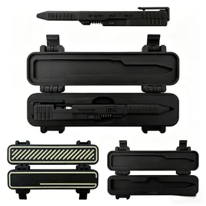 Tactical Slide Ballpoint Pen,High-Quality 3D Printed Material Pen,Dad's Day Gift, Comes With Ballpoint Pen Refills and a Protective Case, Fidget Slider for Collectors