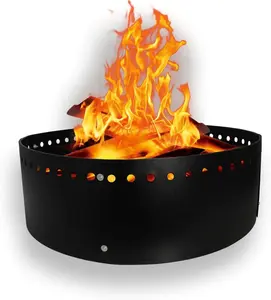 FEBTECH Smokeless Fire Ring – 36" Diameter, 12" Height | Round Fire Pit Insert for Outdoor Use | DIY Above-Ground or In-Ground Fire Pit Liner for Garden, Patio, or Camping