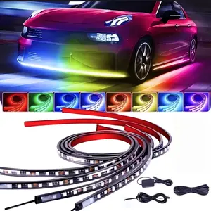 Universal RGB Underglow Light Kit for Cars, Trucks, SUVs - Remote/App Control, Music Sync, Waterproof Automotive Decorative Accessory for Night Cruises, Car Accessories