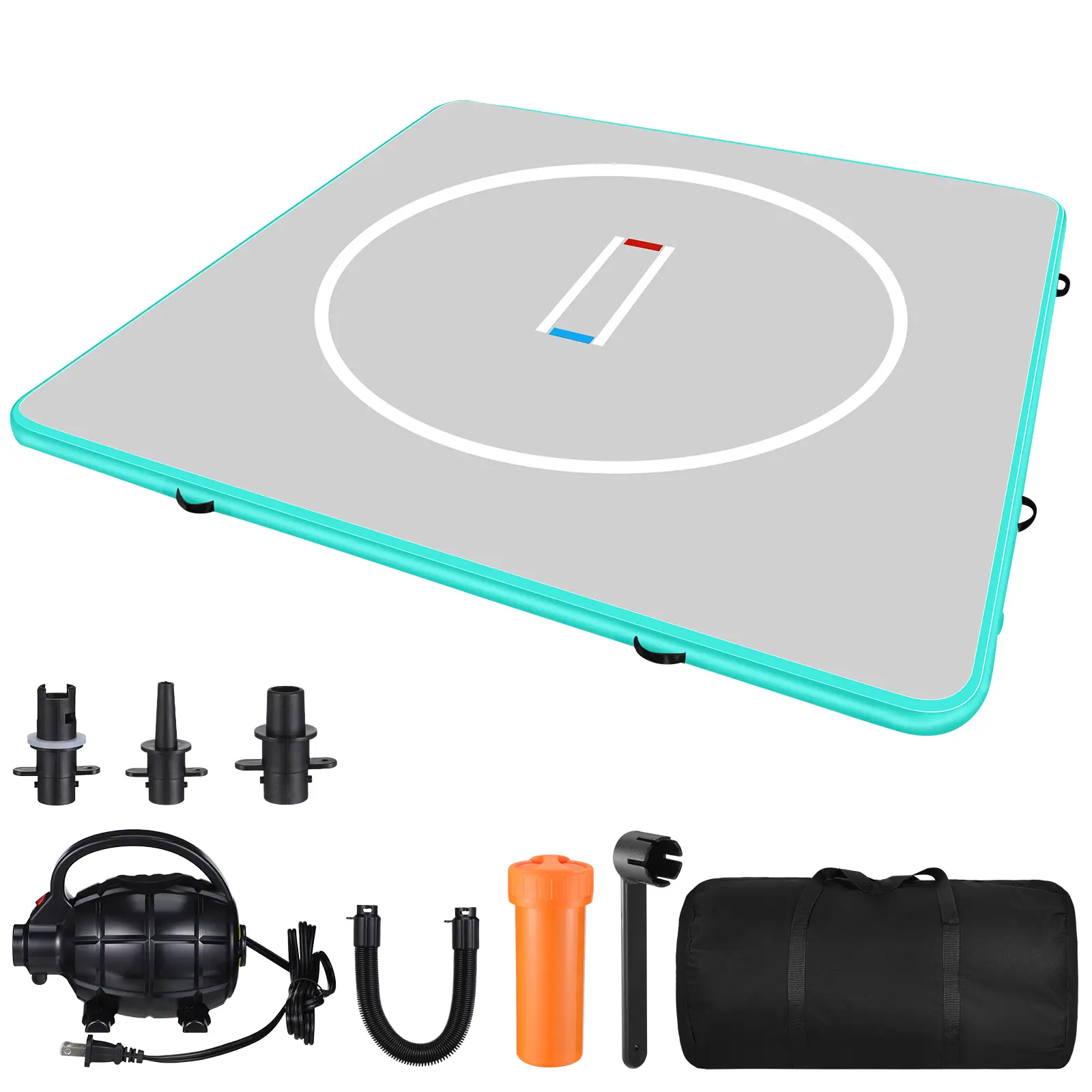 Inflatable Wrestling Mat - 13x13FT PVC Filament Training Mat, 3cm Thick, 15PSI Max Pressure, Space-Saving for Martial Arts, Group-Friendly Fitness Training