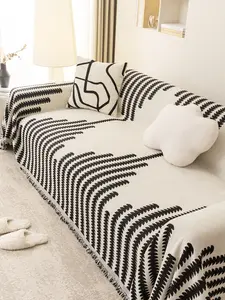 Geometric Pattern Sofa Cover, 1 Count Full Coverage Anti-cat Scratching Protection Sofa Cover, Sofa Couch Covers, Household Textiles for Home Living Room Bedroom