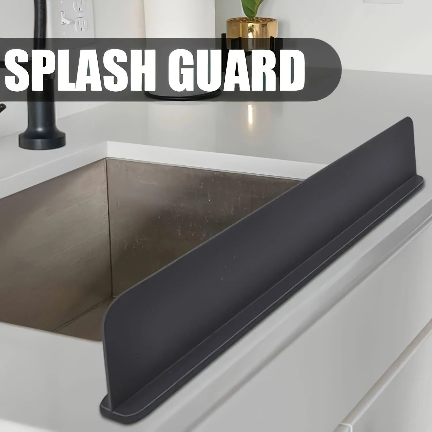 Silicone Water Splash Guard, Splatter Guard for Sink, Lab Use, Dishwasher Bowl, Vegetable Washing Basin, Kitchen Utensil, Durable & Flexible, Water Splash Proof