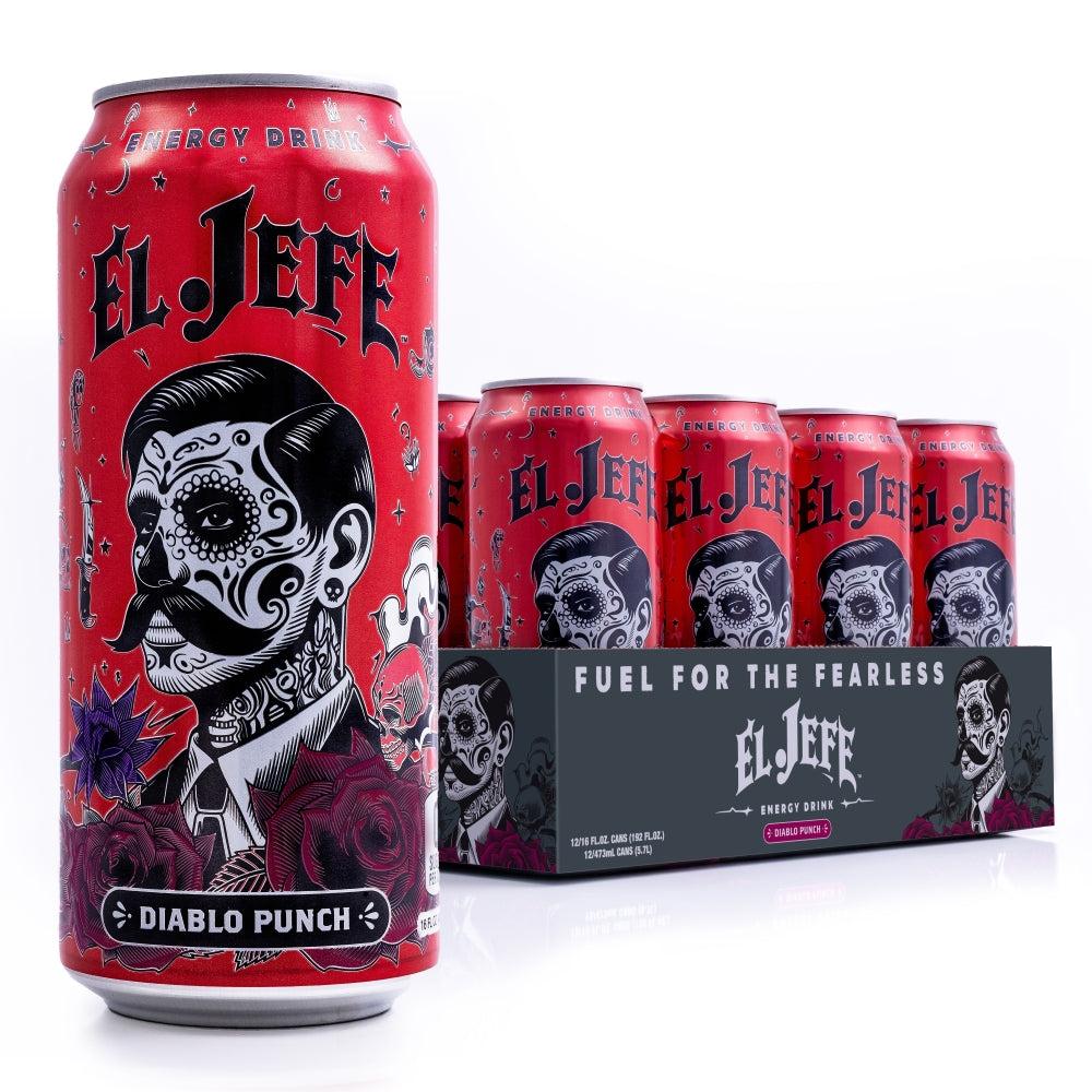 El Jefe DIABLO PUNCH Energy Drink (Case of 12) Beverage Sport