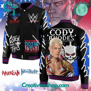 American Nightmare Wrestling Varsity Jacket, Retro Pro Wrestling Bomber, Statement Streetwear, Dedicated Sports Fan Gift Cody Rhodes