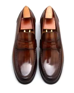 KOSS ATELIER Classic Brown Penny Loafers Men