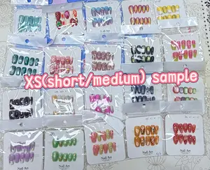 Maddie:20sets handmade press-on nails selectable size and length random style