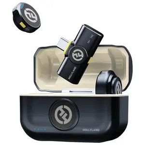 Hollyland Lark M2 Wireless Lavalier Microphone for Iphone Android Camera Noise Cancellation for Video Recording Streaming Mic