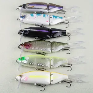 giant lure fishing 5.7-inch / 59g Heavy-Duty Multi-Section Fishing Lure - Metallic Connected Hard Bait with Realistic Swimming Action, Lifelike Fish Design, for Bass, Pike, Trout, Walleye - Freshwater & Saltwater Fishing, Fishing Bait, Silh