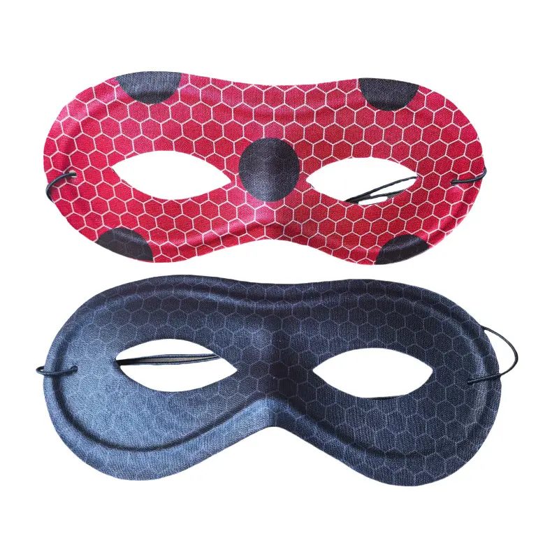 Ladybug Polka Dot PVC Domino Eye Mask - Festive Masquerade Party Cosplay Accessory for Kids & Adults, Accessories