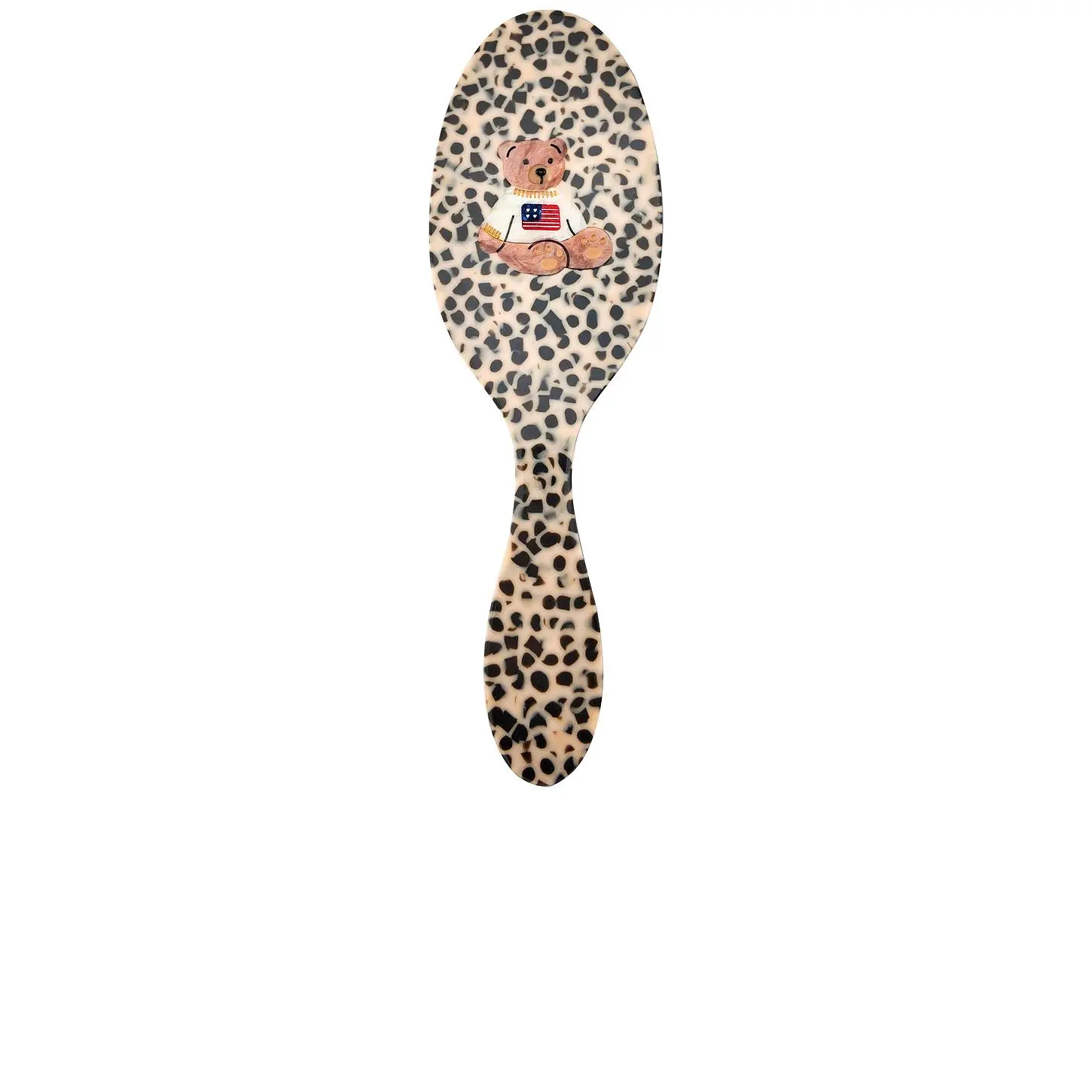 Solar Eclipse Hand-Painted USA Teddy Amazing Hair Day Brush