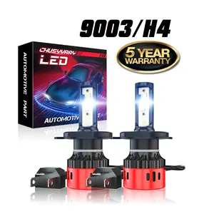 Combo 2 H4 9003 LED Headlight Kit Bulbs High Low Beam Super White 60000LM Efficient Cooling System Direct Replacement Easy Installation Universal For Most Vehicles