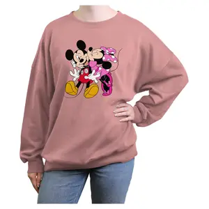 Junior's Mickey & Friends Couple Kiss Sweatshirt