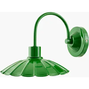 Forest Green Rustic Wall Sconce for hallway or bedroom lighting