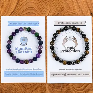 2 pcs beaded jewelry Crystal braceletelegant fashion jewelry for banque, daily wear, gift for her, Christmas gift fashion artificial Colorblock Beaded Crystal Bracelet