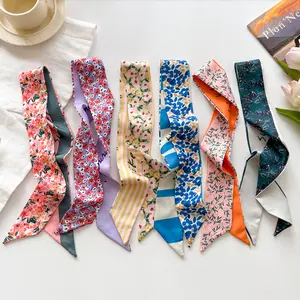 6-Pack New Women's Printed Scarves, Lightweight Polyester Hair Bands, Handbags, Headbands, Ideal for Daily Wear, Beach Vacations, Office Casual, Summer Scarf, Fashion Hair Scarves