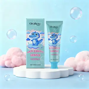 Oralhoe Children Toothpaste, Gentle Cleaning, Non-Irritating, Sensitive, Prevents Cavities, Promotes Oral Health, Keeps Teeth Clean, Prevents Gum Problems, Fluoride Free Toothpaste