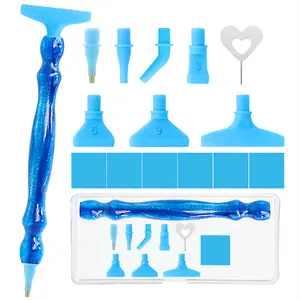 ZYNYXY 16PCS Ergonomic Diamond Art Pens Kits, Resin Diamond Painting Pen with Multifunctional Plastic Screw Thread Tips for 5D Diamond Painting (Starry Blue A)
