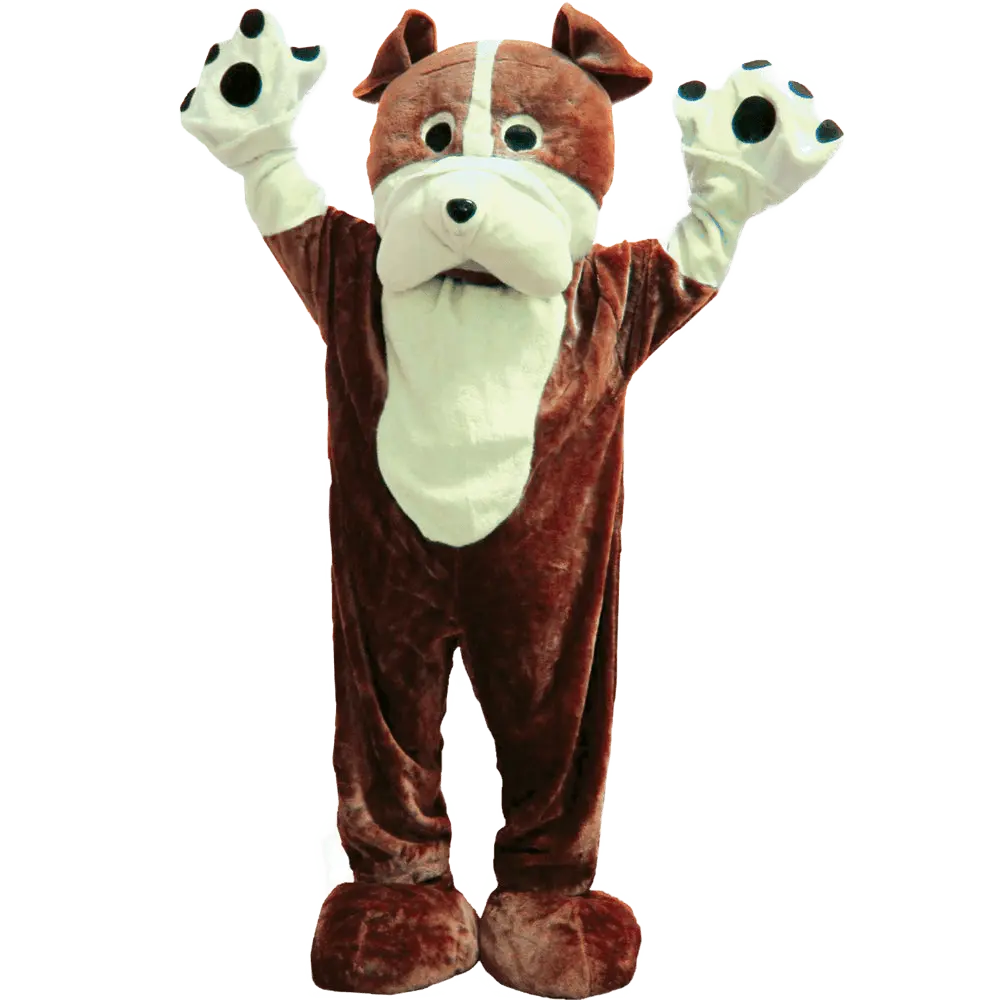 Bulldog Mascot Costume For Adults - Soft Plus Jumpsuit with Head Mask & Shoe Covers - Perfect For Halloween, School Events, Shows  & Fantasy Theme Party - Cosplay Costume