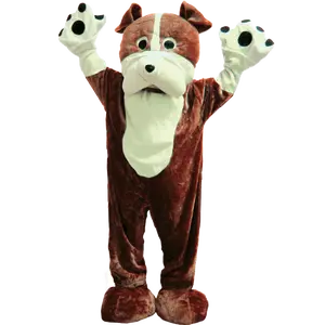 Bulldog Mascot Costume For Adults - Soft Plus Jumpsuit with Head Mask & Shoe Covers - Perfect For Halloween, School Events, Shows  & Fantasy Theme Party - Cosplay Costume