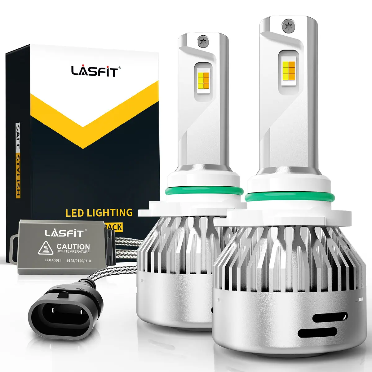 Lasfit 60W H10 9145 9140 9055 LD Plus Series | 6,000LM 6000K/3000K LED Fog Light Bulbs