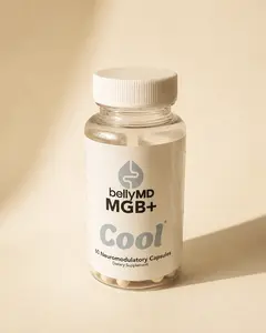 MGB+ Cool by BellyMD | Reflux & Gut Lining Support | Mastic Gum, Zinc Carnosine, Aloe, DGL Licorice, Ginger | Physician-Formulated, 7 Active Ingredients, 60 Capsules