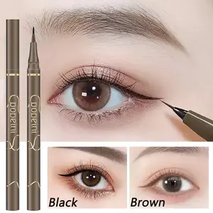 Waterproof Quick-drying Liquid Eyeliner/ultra-fine Matte Black Brown/long-lasting Silkworm Eyeliner/eye Makeup/gifts