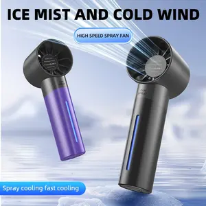 High-Speed Spray Handheld Fan 9m/s Strong Wind, 5 Speed Settings, Portable Cooling & Hydration, Outdoor Commuting Essential