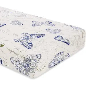 SearchI Stretch Printed Sofa Couch Cushion Covers Replacement Chair Cushion Slipcovers Sofa Seat Cover with Elastic Bottom(Medium, Butterfly Pattern)