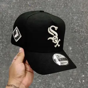 New Era Chicago White Sox Black 9FIFTY Snapback Hat White Embroidered Logo Flat Brim Adjustable Baseball Cap Streetwear Urban Style Gorra de béisbol Unisex Hip Hop Fashion