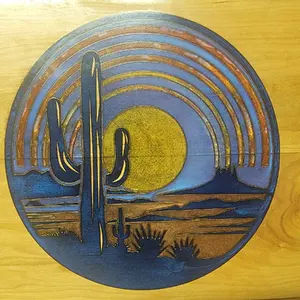 Hardwood Serving Tray with Custom Epoxy Inlays