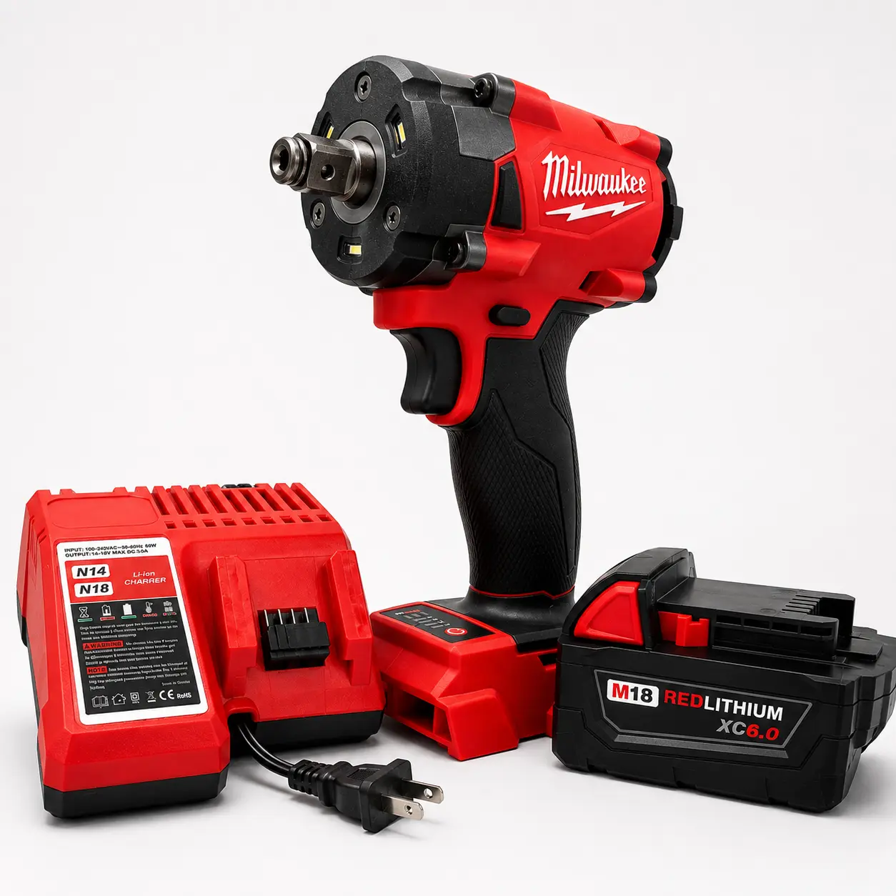 Milwaukee FIW212 500Nm Brushless Cordless Impact Wrench Kit with Impact Socket, Multi-Scene Hand Tool for Tools & Hardware Use