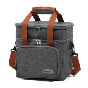 Double-layer Large-capacity Outdoor Thermal Insulation Bag, Suitable for Outdoor Activities Such As Camping and Picnicking, Waterproof, Heat Insulation, Durable and Wear-resistant