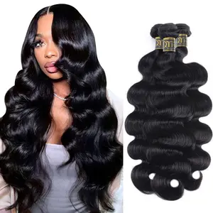 QTHAIR 16A Brazilian Body Wave Bundles 100% Unprocessed Virgin Human Hair Natural Black 4x4 HD Closure Hair Extensions Traditional Sew in Quickweave for Black Women 12-30 Inches kinky