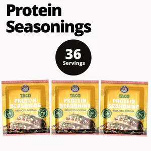 Taco Protein Seasoning - Reduced Sodium, 11g Protein Per Serving - Low Calorie - 1:1 Substitute for Normal Seasoning - Zero Sugar - Zero Carbs - Bone Health - Muscle Recovery - Post Workout Fitness Nutrition - Edible Healthcare - Healthy Flavor Boost