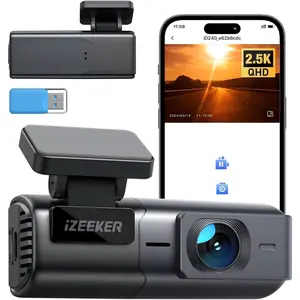 2.5K Dash Cam WiFi Dash Camera for Cars, Mini Car Camera 1440P Front Dashcams with App, Free 32GB Card, Night Vision, WDR, G-Sensor, Loop Recording, 24H Parking Mode Supports