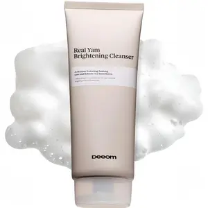 Deeom Yam Brightening & Moisturizing Facial「Made in South Korea」 - Gentle DailyCleanserFacial Cleansing Product with Rice Extracts forDull, Dry Skin, Rich Creamy Lather, Morning &Evening Use  |Deep Pore Clean + Glass Glow + Hydration+LightMakeup Removal