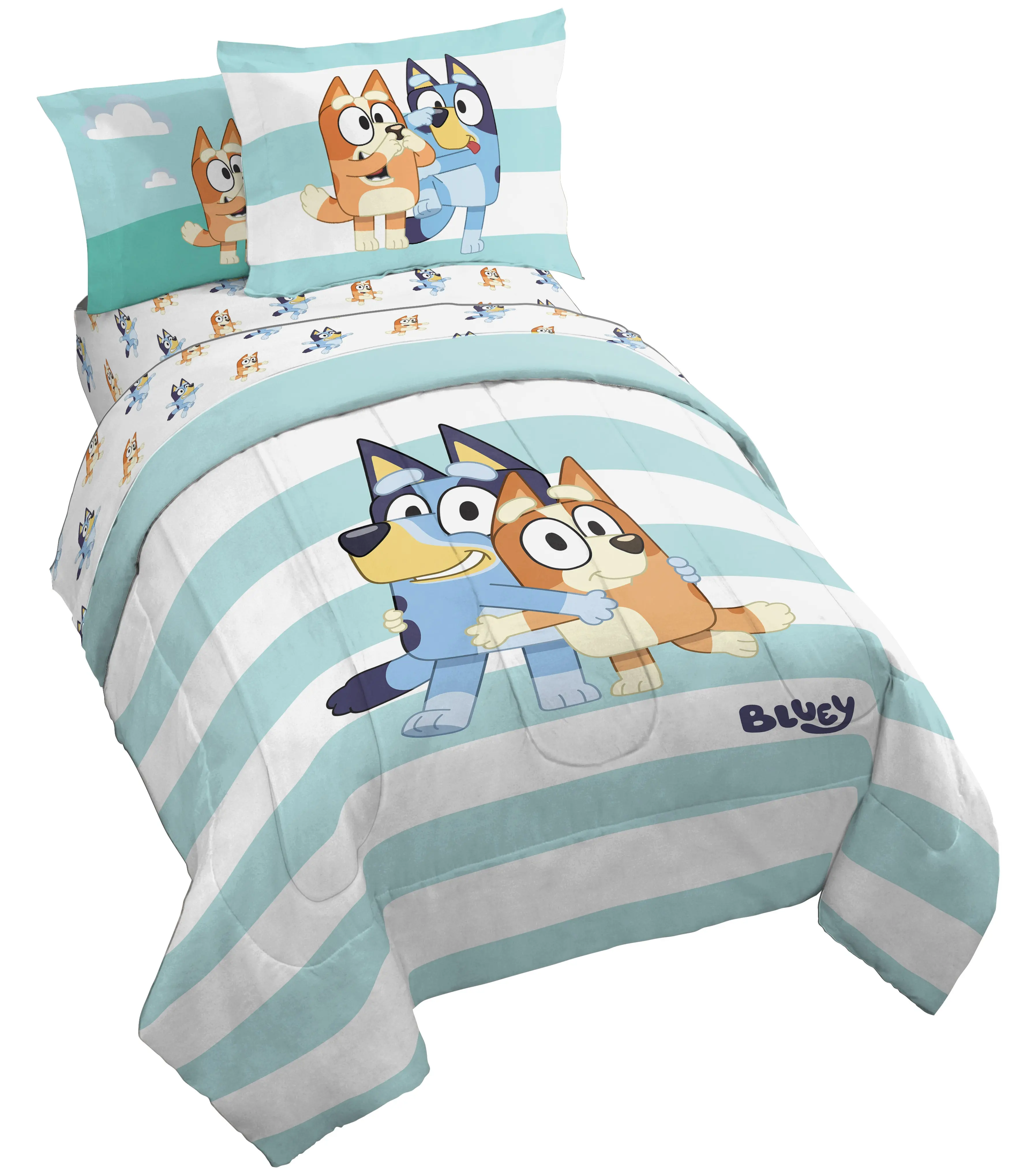 Jay Franco Bluey and Bingo Hugs Bed Set