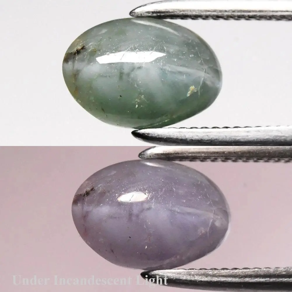 1.25ct ETW Earth-Mined Green Cat’s Eye Alexandrite – Oval Cabochon