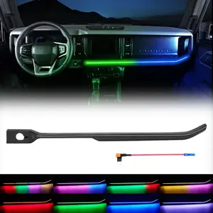 [LED FACTORY MART] 7-Color Rgb Led Interior Ambient Light for 2021-2024 Ford Bronco ,Easy Button Control Carbon Fiber Fitment Customizable