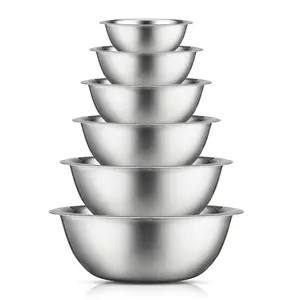 JoyJolt Mixing Bowls Set - 6 Stainless Steel Sizes, Colorful and Easy to Clean, Fridge/Freezer Safe