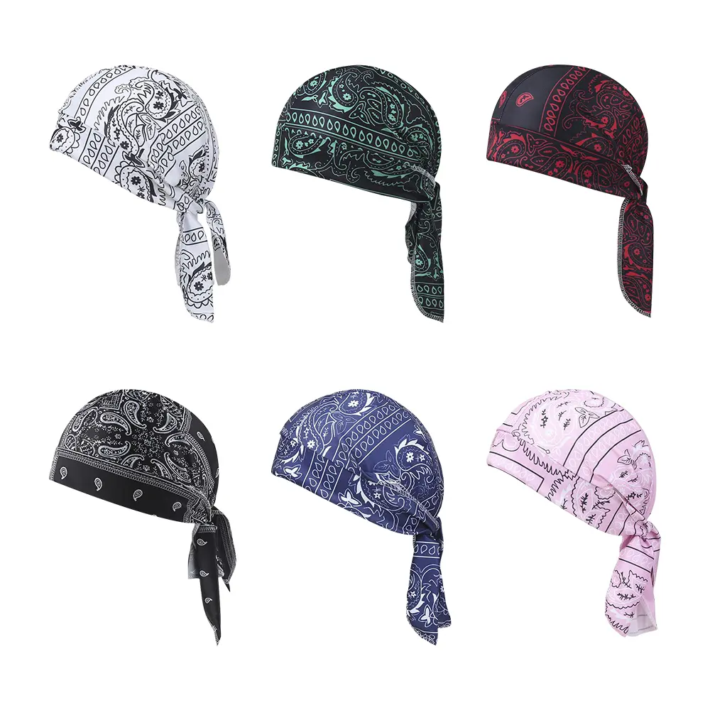 6 Pcs Cooling Do Rags Sweat Wicking Skull Caps Doo Rags Motorcycle Dew Rag Head Wrap Bandana Hats Liners for Men and Women - Home Improvement.