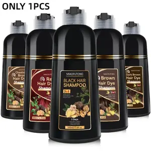 3 in 1  Hair Dye Shampoo,Natural Extracts Herbal Gentle Moisturizing Hair Dye Shampoo, Professional Hair Care & Styling Product for Men & Women