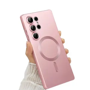 Magnetic Case For Samsung Galaxy S26 S25 S24 S23 S22 Ultra Plus, Matte Soft TPU Shockproof Phone Case With Camera Protection, Compatible With MagSafe, Slim Silicone Protective Cover