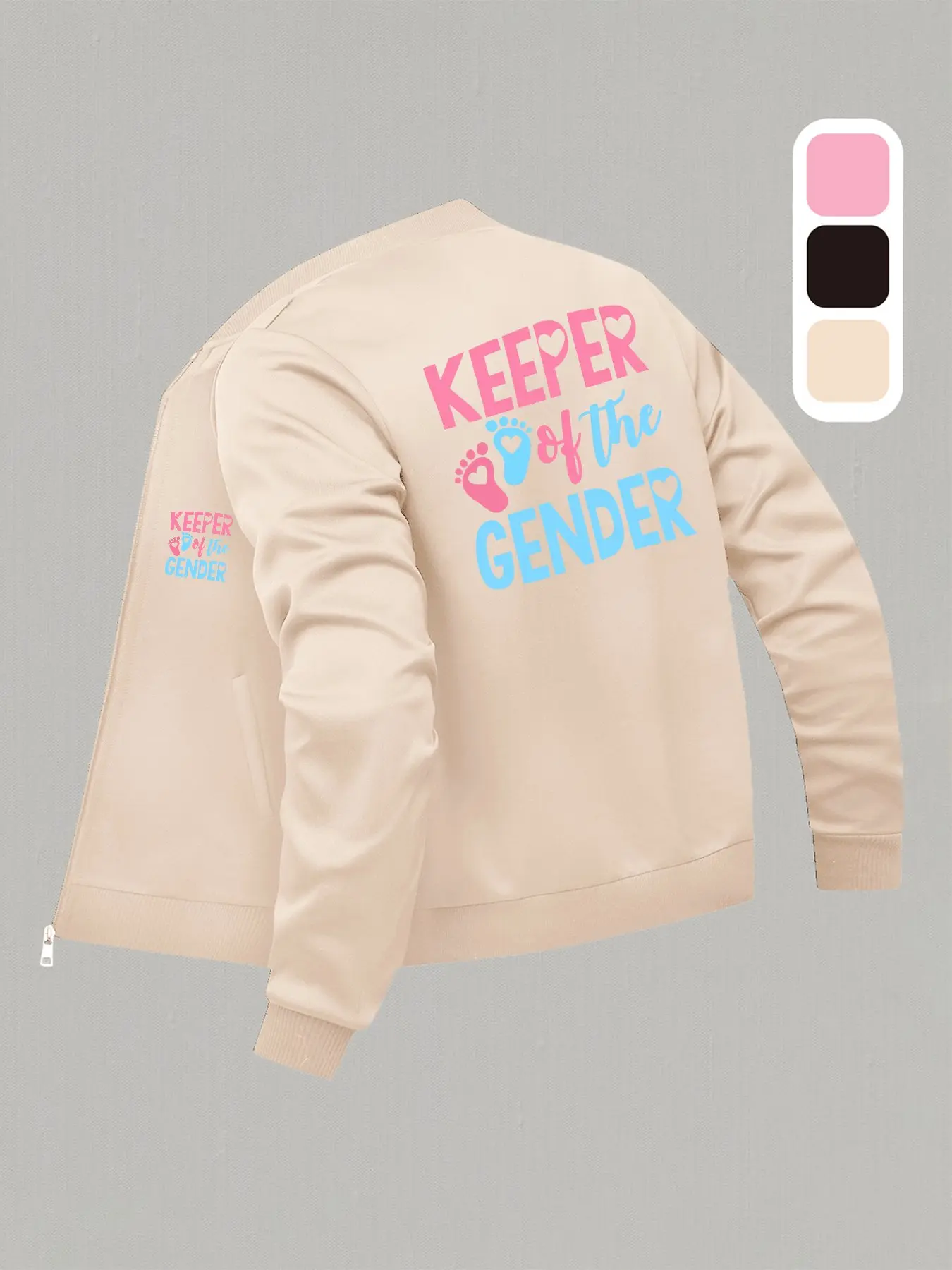Keeper of the Gender Baseball Jacket - Perfect for Autumn & Winter, Casual Daily Wear, Fashionable Design