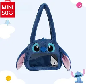 Disney Stitch Joyful Sharing Ita Bag,Large Capacity DIY Shoulder&Tote Bag,Lightweight and Convenient,Ita Bag for Shopping,Displaying Anime Goods