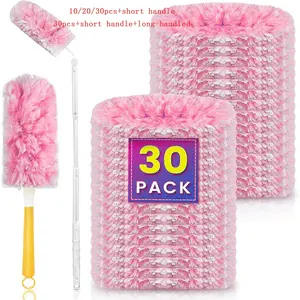 Duster Set, 1 Set Duster Brush with Replacement Head & Handle, Household Cleaning Tool for Home Car Office Dormitory Kitchen Bathroom, Home Cleaning Products