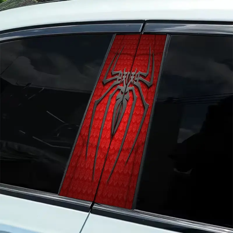Creative Spider Personalized Car Stickers, Sticker Decals, Universal Car Stickers 2-Pack - Waterproof, Scratch Resistant, Suitable for All Models - Auto Parts and Holiday Decorations for All Vehicles, Suitable for Laptops, Cars