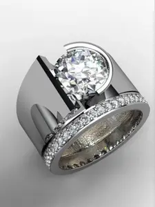 1 PC Elegant Cubic Zirconia Gemstone Ring For Women Elegant Fashion Rings For Wedding Engagement Anniversary Party Jewelry Valentine's Day Gift Emerald Cut Solitaire Ring
