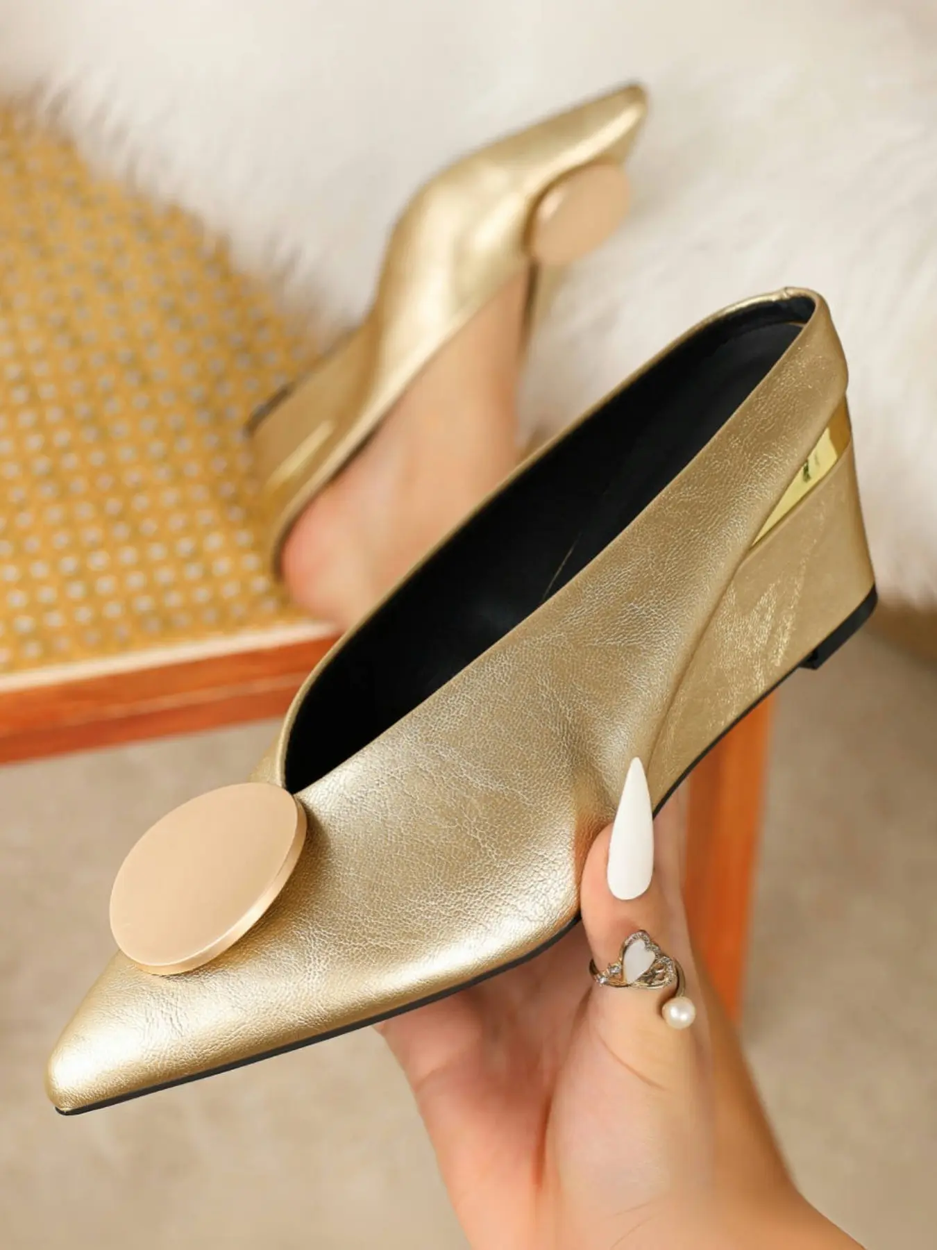 Women's Thick Sole Rubber Wedge Sandals, Breathable Comfort Multifunctional Shoes, High-End Casual Fairy Wedge Sandals for Vacation and Daily Wear