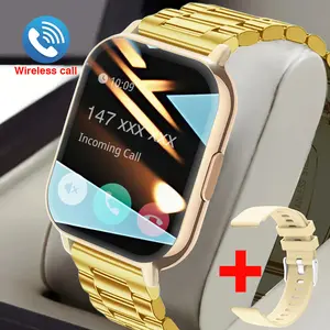 2026 Hot HD Touchscreen Smartwatch (Men Women): Wireless Calling, Camera, Music Control, Sport Modes, Alarm/SMS-Call Alert, Custom Screen, Works with iOS Android